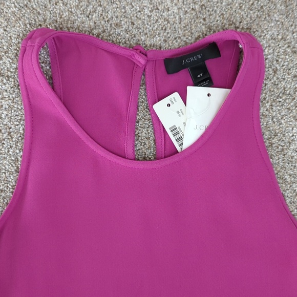 NWT JCrew Dressy Pinkish Purple Tank 4Tall - Picture 2 of 4